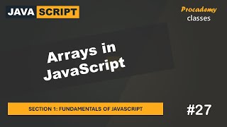 27 Arrays in JavaScript  Fundamentals of JavaScript  A Complete JavaScript Course [upl. by Dorfman]