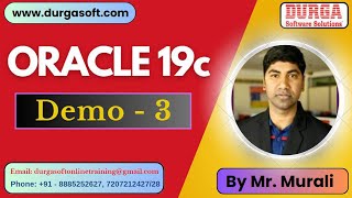 ORACLE 19c tutorials  Demo  3  by Mr Murali On 22112024 6PM IST [upl. by Serg979]