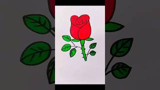 Rose drawing 🌹🌹🌹🌹🌹🌹🌹🌹shorts rose art youtubeshorts trending [upl. by Schonthal536]