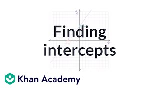 Finding intercepts from an equation  Algebra I  Khan Academy [upl. by Sabah116]