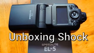 Canon Speedlite EL5 Unboxing shock Wheres the Charger Great service from Rode [upl. by Terej992]