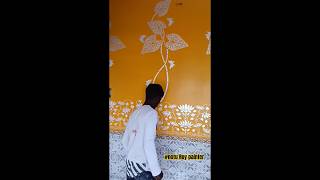 Stencil design karne ke bad kaisa hota hai 🏠🖌️home reels shortvideo shortsfeed shorts hindiyt [upl. by Samuela616]