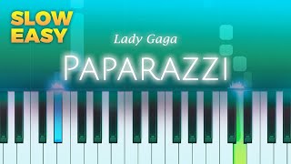 Lady Gaga  Paparazzi  SLOW EASY Piano TUTORIAL by Piano Fun Play [upl. by Ulah214]