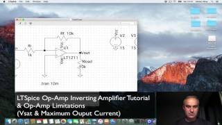 LTSpice on Mac OS X Tutorial OpAmp Amplifier Circuit Tutorial amp DC OpAmp Limitations [upl. by Dougy]