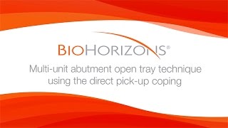 Multiunit abutment open tray technique using the direct pickup coping [upl. by Ayalahs83]