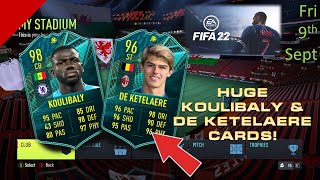 Fifa 22  INSANE 98 Koulibaly amp 96 De Ketelaere PreSeason Transfer cards [upl. by Elakram]