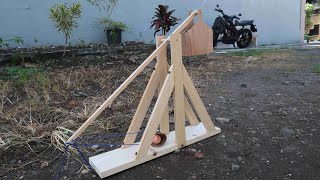 How to build a trebuchet  Diy woodworking project [upl. by Beaner]