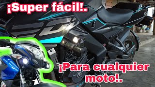 Instalar exploradoras o luces auxiliares a moto  Pulsar NS 200 [upl. by Willms349]