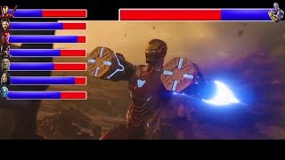 AVENGERS INFINITY WAR  Battle on Titan  With Healthbars  Avengers vs Thanos HD [upl. by Eiramana48]