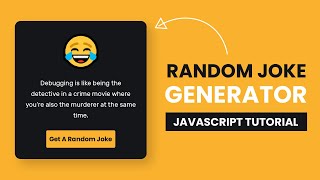 Random Joke Generator  HTML CSS amp Javascript [upl. by Brandea]