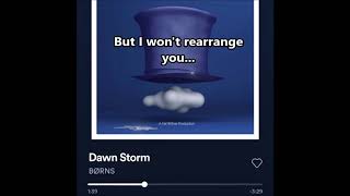 BØRNS  Dawn Storm LYRICS  TREX COVER 2020 [upl. by Naltiac]