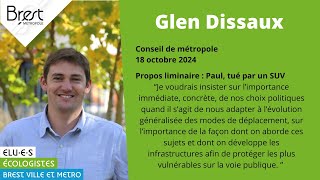 🌻Glen Dissaux  Propos liminaire en Conseil de Métropole du 18 octobre 2024 🌻 [upl. by Turner]