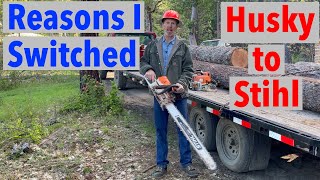 Husqvarna vs Stihl Chainsaws Why I Switched to Stihl [upl. by Snave]