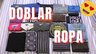 Como DOBLAR ROPA para Ahorrar Espacio 👕👗 Método del bolsillito 21 prendas diferentes 😮 [upl. by Ahsineb363]