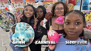 GRWM to go with my friends 💝 ￼ Carnival fun Trying new foods Walmart Trip Sleepover  more [upl. by Biegel]