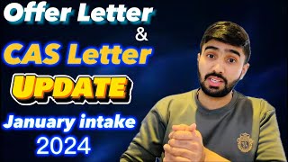 UK Cas Letter updateUK January intake 2024❌NO UK VISA if Delay in Offer amp CAS letteruk🇬🇧ukvisa [upl. by Marlen]