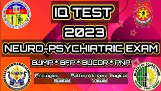 NEUROPSYCHIATRIC EXAM  IQ TEST BJMP BFP PNP BUCOR [upl. by Nivrek]