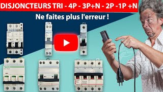 Disjoncteur tetra  triphasé  1 pôle  neutre  2 Pôles  DIFFÉRENCE [upl. by Wiedmann]