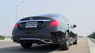 2019 Facelift Mercedes Benz CClass C300 w Armytrix Valvetronic Exhaust Clean Racing Sound [upl. by Sonni]