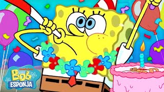 Bob Esponja  Os Maiores Aniversários da Fenda do Biquíni 🎂  Compilação de 30 Minutos  Português [upl. by Wilhelm230]