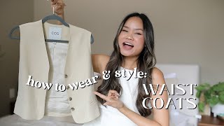 HOW TO WEAR amp STYLE A WAIST COAT 10 Outfits  Victoria Hui [upl. by Willette]