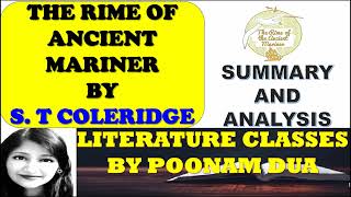 Rime of the Ancient Mariner Analysis and Summary Samuel Taylor Coleridge Important Poem UGC NET [upl. by Mccullough]