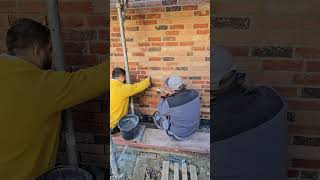 Fugen bricklayer construction handmade baustelle bau work bricklaying best shorts video [upl. by Alitha]