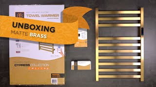 Brandon Basics Towel Warmer Unboxing Brushed Brass v2 [upl. by Eiddal]