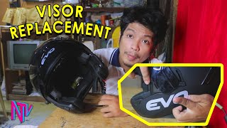 HOW TO CHANGE VISOR OF EVO HELMETS EVORX7 [upl. by Aleydis]