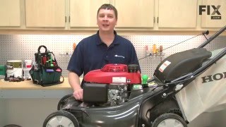 Honda Lawn Mower Repair – How to Replace the Muffler Protector [upl. by Acihsay]