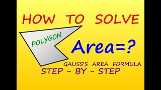 MATH OLYMPIAD  GEOMETRY  HOW TO SOLVE THIS POLYGON WITH GAUSSS AREA FORMULA [upl. by Aramahs483]