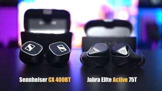 Sennheiser CX 400BT vs Jabra Elite Active 75T [upl. by Liagiba]