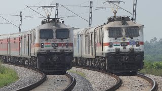 Extremely RARE Diverted TRAINS  Bengaluru RAJDHANI amp Chennai DURONTO Express Trains via GUNTUR  IR [upl. by Winwaloe]