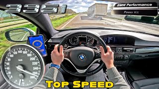 BMW 335i E92 N55  TOP SPEED on AUTOBAHN NO SPEED LIMIT [upl. by Yesor504]