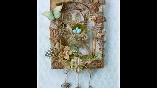 Mixed Media Nature Canvas Tutorial [upl. by Ynaffets]