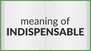 Indispensable  meaning of Indispensable [upl. by Marala366]