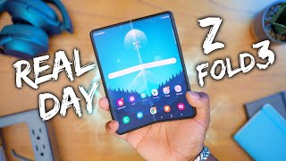 Samsung Galaxy Z Fold 3  REAL Day in the Life Review [upl. by Idnis]