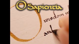 O Sapientia O Wisdom antiphon chanted in English calligraphy based on its earliest manuscript [upl. by Attelliw]