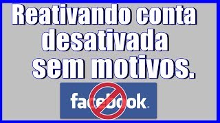 Conta do facebook desativou do nada RESOLVIDO  TUTORIAL RAPIDO [upl. by Cumings940]