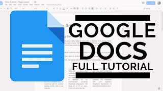 Google Docs  Full Tutorial [upl. by Nuhs]