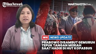 Prabowo Disambut Gemuruh Tepuk Tangan Meriah Saat Hadir di HUT Kopassus [upl. by Tallbot]