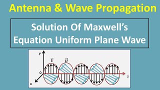 Solution Of Maxwell’s Equation Uniform Plane Wave Hindi [upl. by Weitzman]