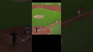 Pitcher gets beaned but stills makes the play 🤣 mlb baseball shorts [upl. by Yednil]