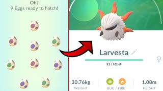 Finally Got LARVESTA after hatching 50 Eggs in Pokemon Go [upl. by Sakhuja552]