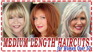 25 Best💕Hairstyles 2024 for Women Over 50 to Look Youngermedium length haircuts [upl. by Paviour]