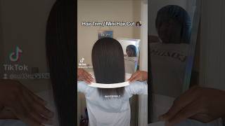 Hair Trim  Mini Hair Cut on Relaxed Hair 💇🏾‍♀️ hairroutine relaxedhaircare [upl. by Olegnaed]