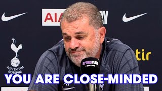 Ange quotYou Guys Are So CLOSEMINDEDquot Tottenham Vs Man Utd EMBARGOED SECTION [upl. by Neelrad]