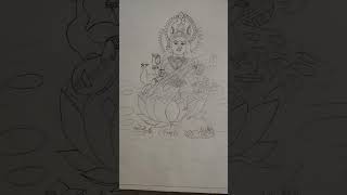 How to draw saraswati mata  swan  books  fruits  drawing art [upl. by Leotie]