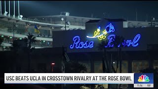 USC beats crosstown rival UCLA at the Rose Bowl [upl. by Frey]