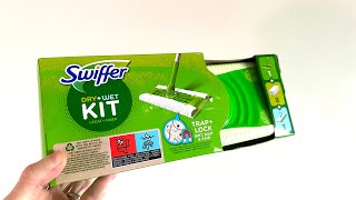 Swiffer Sweeper Dry Wet Starter kit unboxing and testing [upl. by Assirod]